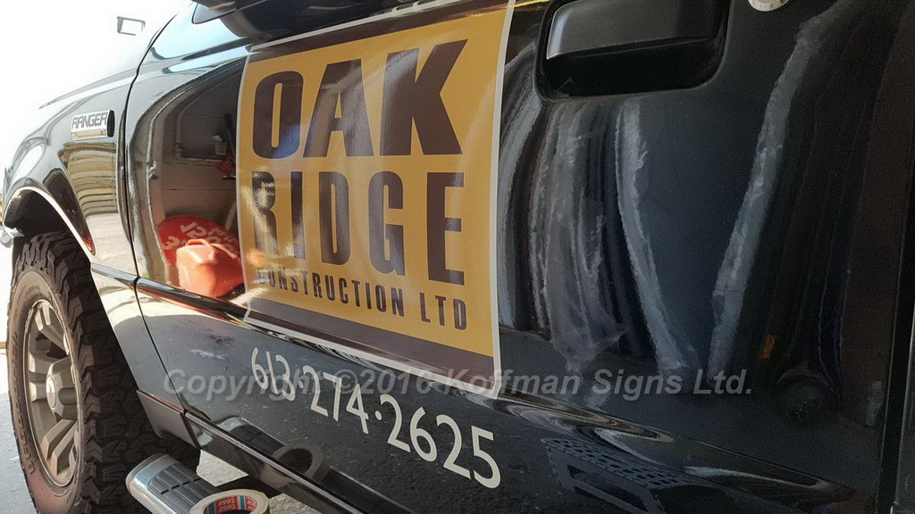Oak Ridge Construction - Vinyl Logo and Lettering